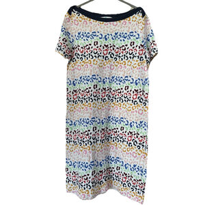 Boden Womens Multicolor Cheetah Georgia Cotton Pullover‎ T-Shirt Dress Size 8
